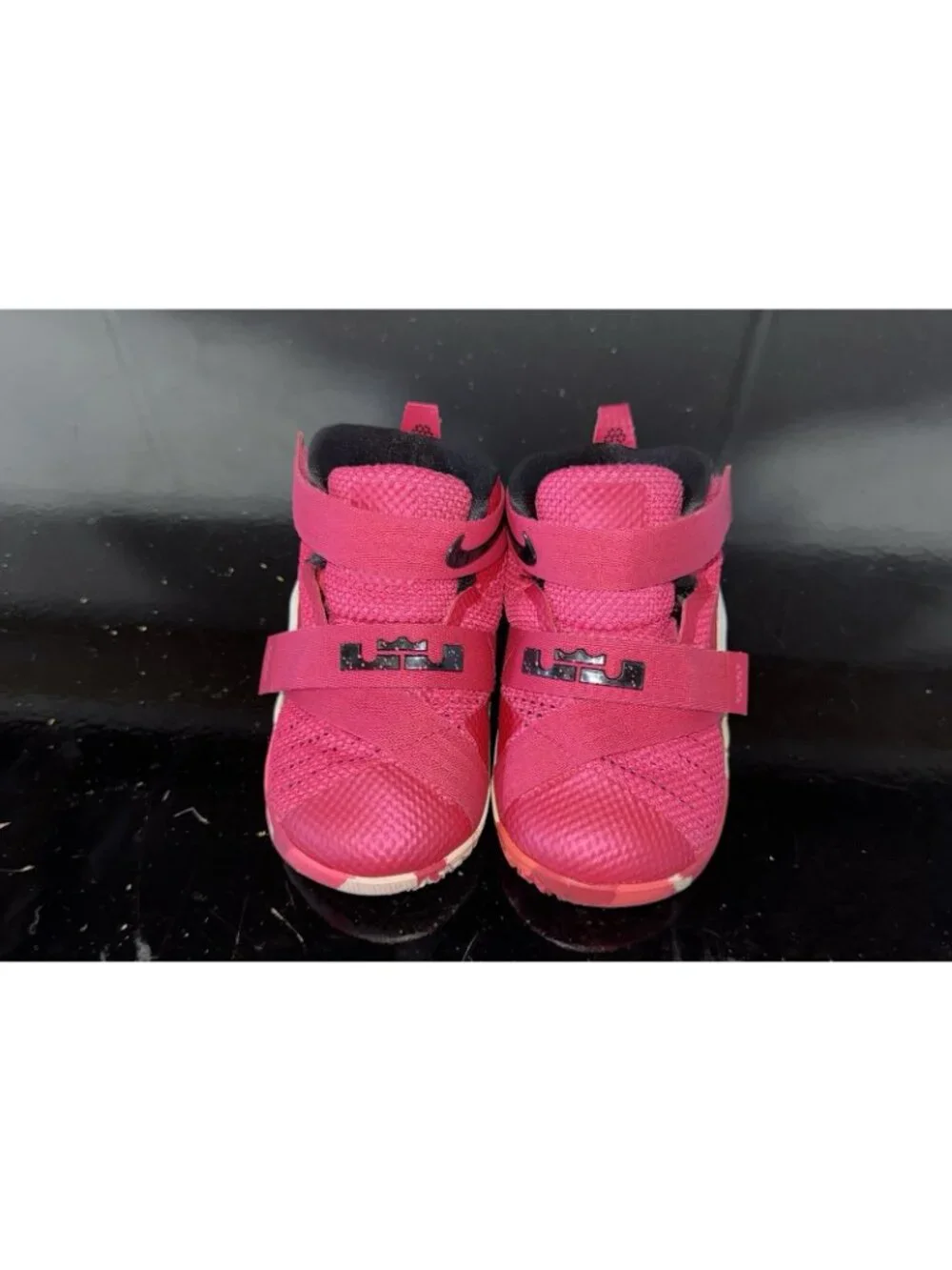 Nike LeBron Soldier 9 TD Boys Baby Infant Athletic Shoes Size 7C Pink White